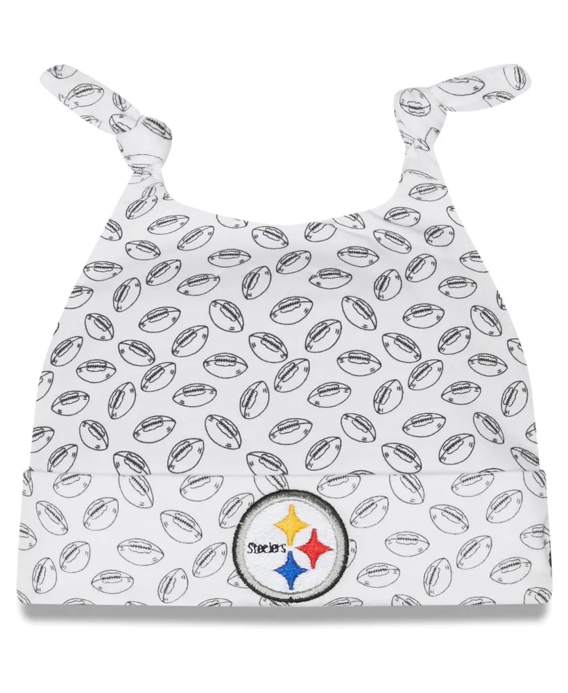 New Era Infant Unisex New Era White Pittsburgh Steelers Cutie Cuffed Knit  Hat