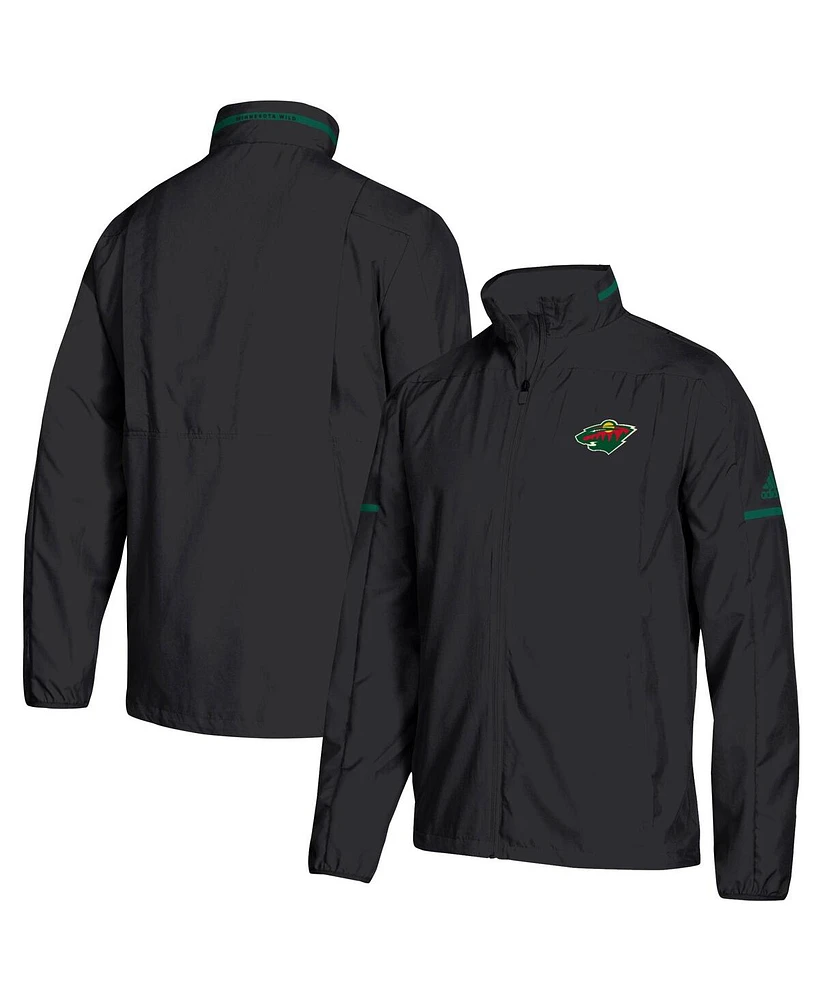 Men's adidas Black Minnesota Wild Rink Full-Zip Jacket