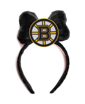 Women's Cuce Black Boston Bruins Logo Headband