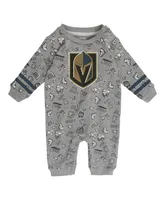 Unisex Infant Heathered Gray Vegas Golden Knights Gifted Player Long Sleeve Romper