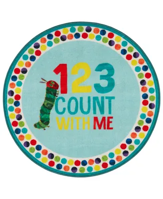 Eric Carle Elementary 123 Count With Me 2' 11" x 2' 11" Round Area Rug