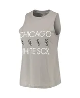 Women's Concepts Sport Black, Gray Chicago White Sox Meter Muscle Tank Top and Pants Sleep Set