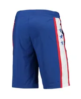 Men's Nike Royal Philadelphia 76ers Courtside Heritage Shorts