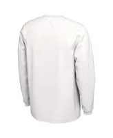 Men's Nike White West Virginia Mountaineers Ball Bench Long Sleeve T-shirt