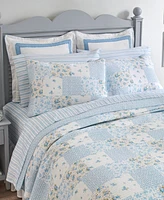 Laura Ashley Kenna Cotton Reversible 3-Pc. Quilt Set, King