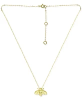 Giani Bernini Bee Pendant Necklace, 16" + 2" extender, Created for Macy's