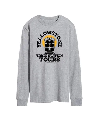 Men's Yellowstone Train Station Tours Long Sleeve T-shirt