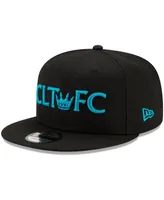 Men's Black Charlotte Fc Crown 9FIFTY Snapback Hat