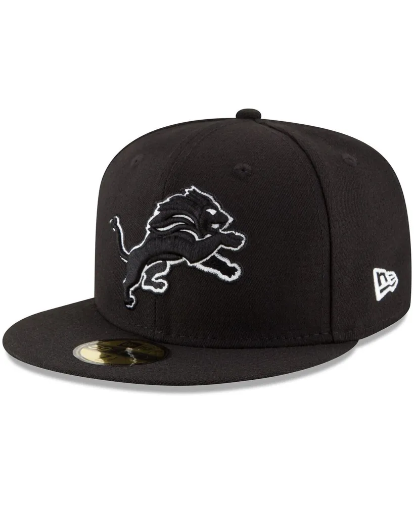 Men's Black Detroit Lions B-Dub 59FIFTY Fitted Hat