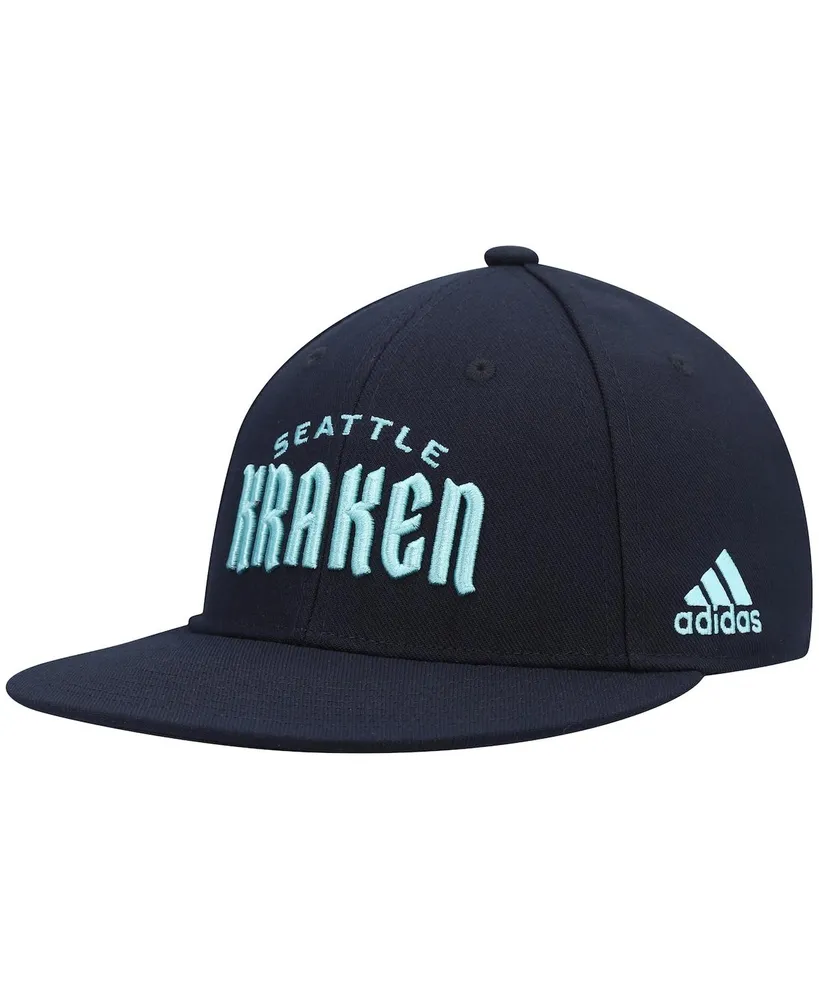 Men's Seattle Kraken Mitchell & Ness Navy Team Seal Trucker Snapback Hat