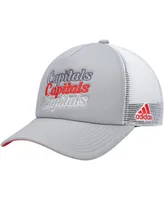 Women's Gray, White Washington Capitals Foam Trucker Snapback Hat