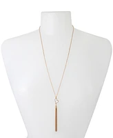 Steve Madden Heart Tassel Pendant Long Necklace