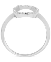 Wrapped Diamond Open Oval Frame Ring (1/10 ct. t.w.) 14k Gold or White Gold, Created for Macy's