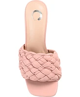 Journee Collection Women's Raquelah Woven Stiletto Sandals