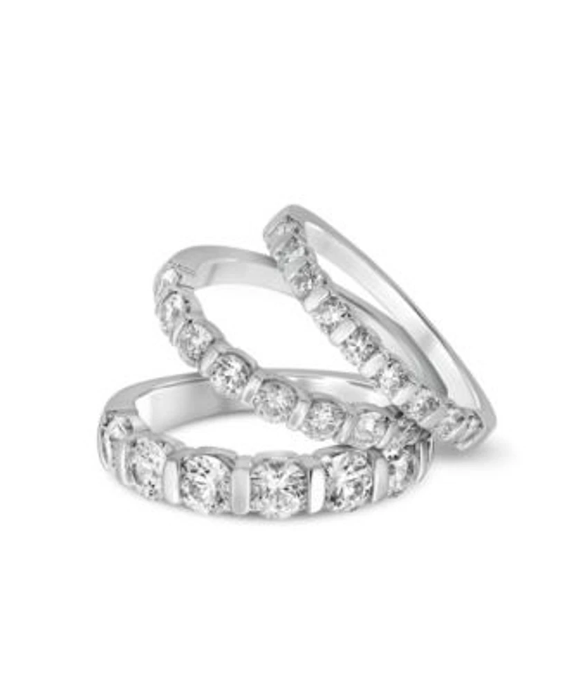 Diamond Bar Band 1 2 1 Or 2 Ct. T.W. In 14k White Gold