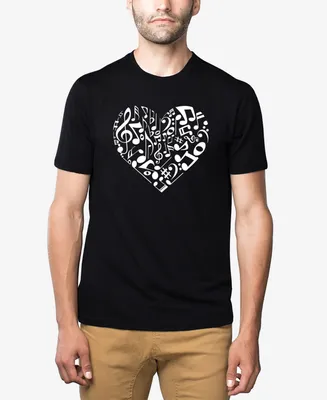 Men's Premium Blend Word Art Heart Notes T-shirt