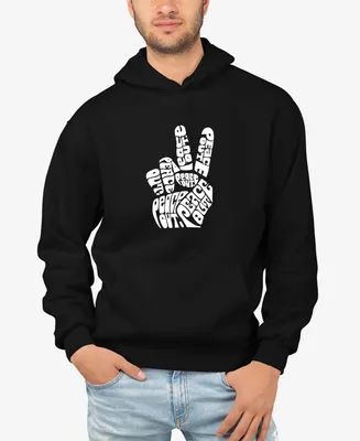 Men's Word Art Peace Out Hooded Sweatshirt