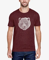 Men's Premium Blend Word Art Bear Face T-shirt