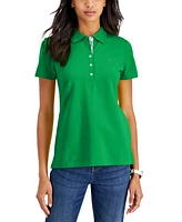 Tommy Hilfiger Women's Solid Short-Sleeve Polo Top