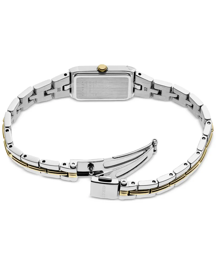 Seiko Women's Essentials Two Tone Stainless Steel Bracelet Watch 15mm