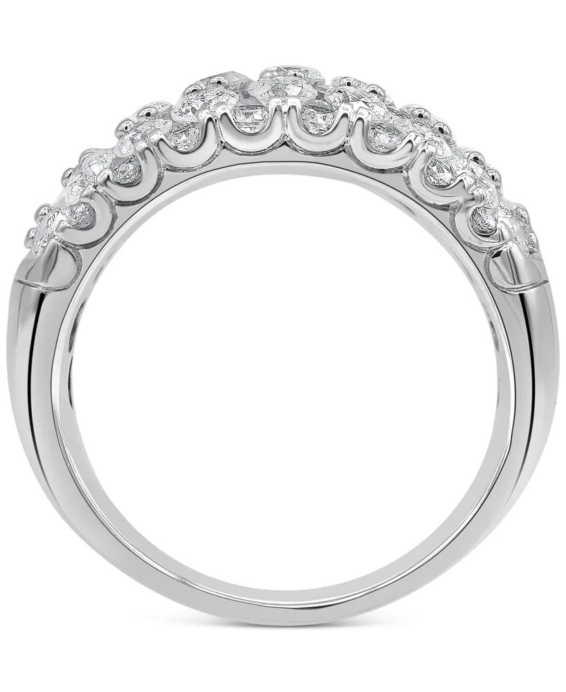 Diamond Multirow Band (3 ct. t.w.) in 14k White Gold