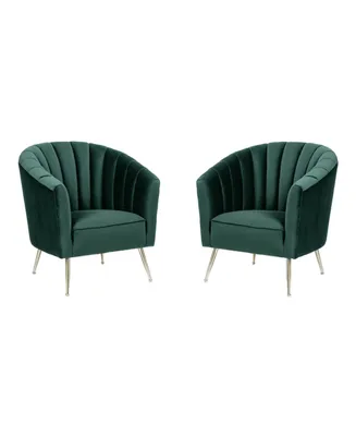 Rosemont Accent Chair, Set of 2 - Green, Gold