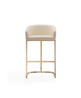 Louvre Barstool, Set of 3 - Cream, Titanium Gold