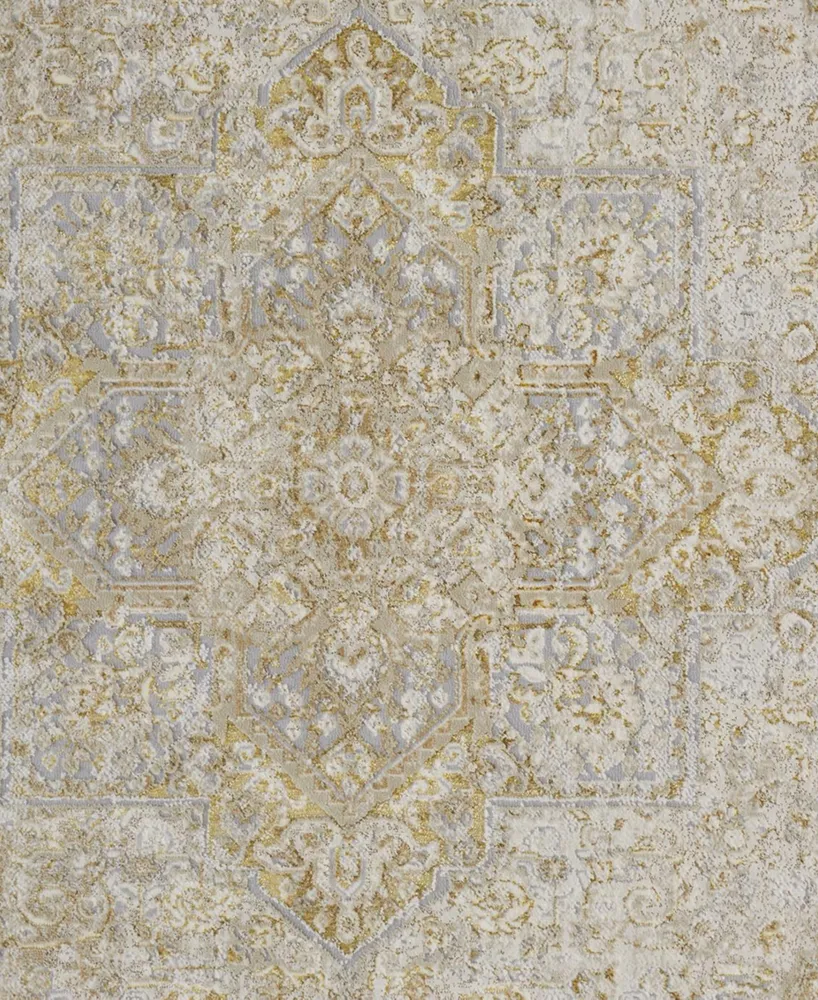 Feizy Aura R3734 1'8" x 2'10" Area Rug - Gold