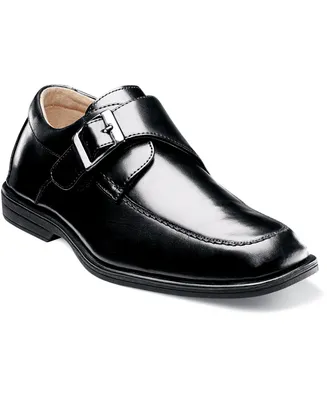 Florsheim Little Boys Reveal Jr. Moc Toe Monk Strap Oxford Shoes