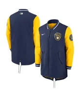 Men's Nike Navy Milwaukee Brewers Dugout Performance Full-Zip Jacket