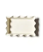 Coton Colors Signature White Ruffle Casserole