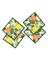 Coton Colors Citrus Print Cocktail Napkins, Set of 4