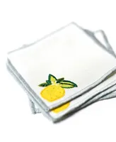 Coton Colors Lemon Citrus Cocktail Napkins, Set of 4