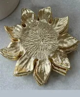 Flower Shaped Coaster, Set of 4 - Gold