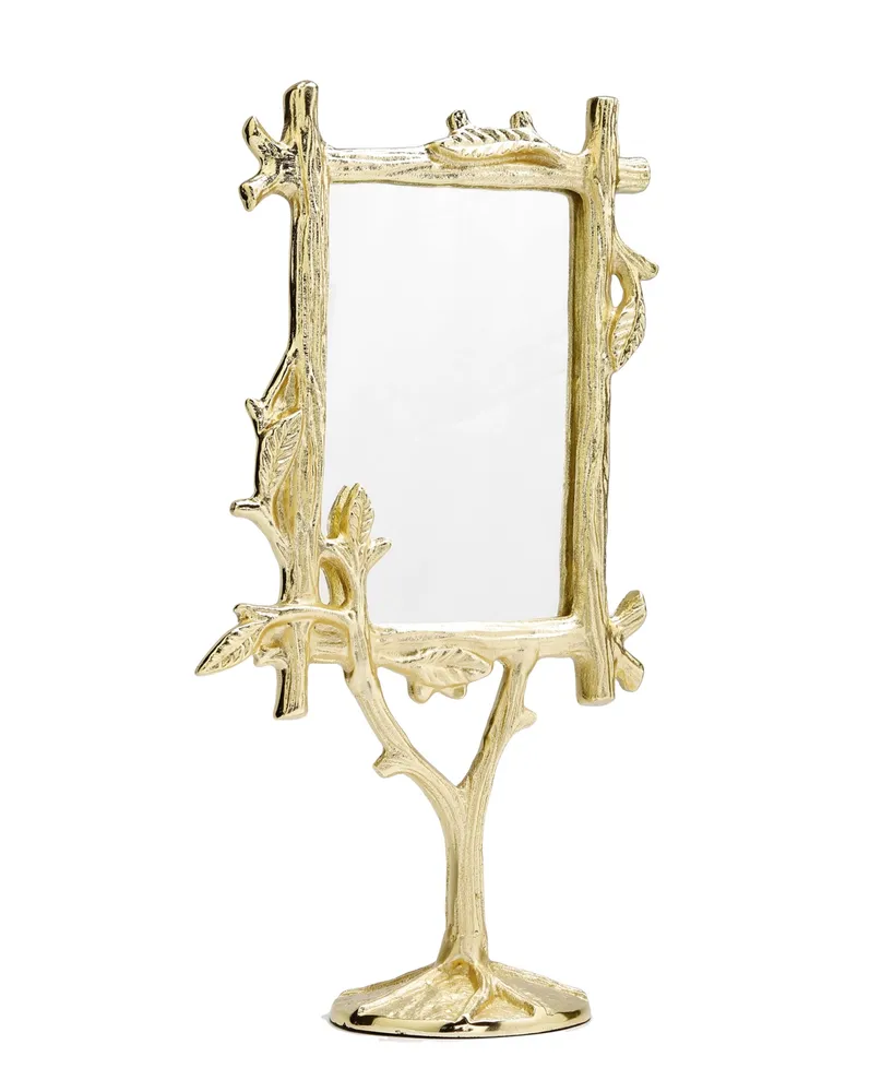 Branch Design Table Mirror - Gold