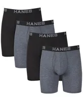 Hanes Men's Ultimate ComfortFlex Fit 4-Pk. Moisture-Wicking Long-Leg Boxer Briefs