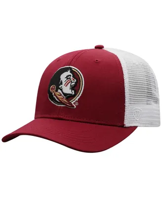 Men's Top of the World Garnet, White Florida State Seminoles Trucker Snapback Hat