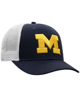 Men's Top of the World Navy, White Michigan Wolverines Trucker Snapback Hat