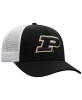 Men's Top of the World Black, White Purdue Boilermakers Trucker Snapback Hat