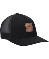 Big Boys Rvca Black Atw Curved Snapback Trucker Hat