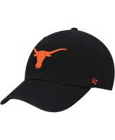 Men's '47 Black Texas Longhorns Clean Up Logo Adjustable Hat