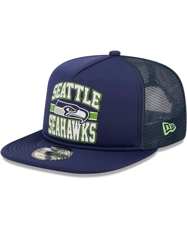 Men's '47 College Navy/White Seattle Seahawks Denali Trucker Clean Up  Snapback Hat