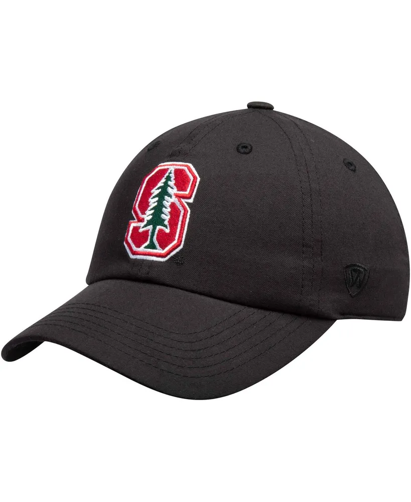 Men's Top of the World Black Stanford Cardinal Primary Logo Staple Adjustable Hat