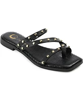 Journee Collection Women's Fanny Studded Sandals