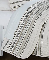 Southshore Stripe Quilt and Sham 3 Piece Set