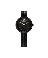 Swarovski Cosmopolitan Black Metal Bracelet Watch, 31.75 mm
