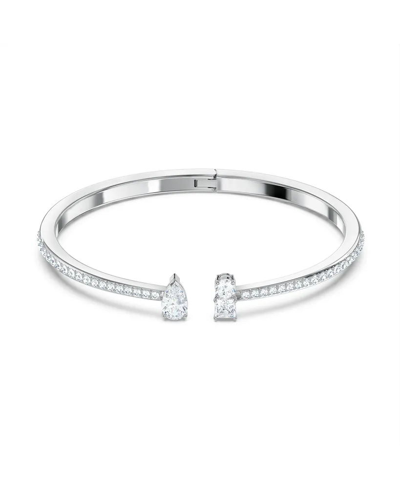 Swarovski Attract Mixed Cuts Rhodium Plated Cuff - Silver