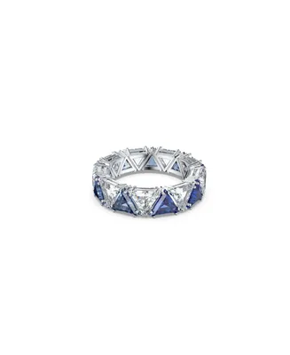 Swarovski Ortyx Cocktail Triangle Cut Rhodium Plated Ring