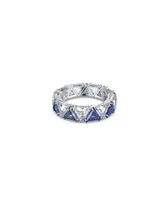 Swarovski Ortyx Cocktail Triangle Cut Rhodium Plated Ring