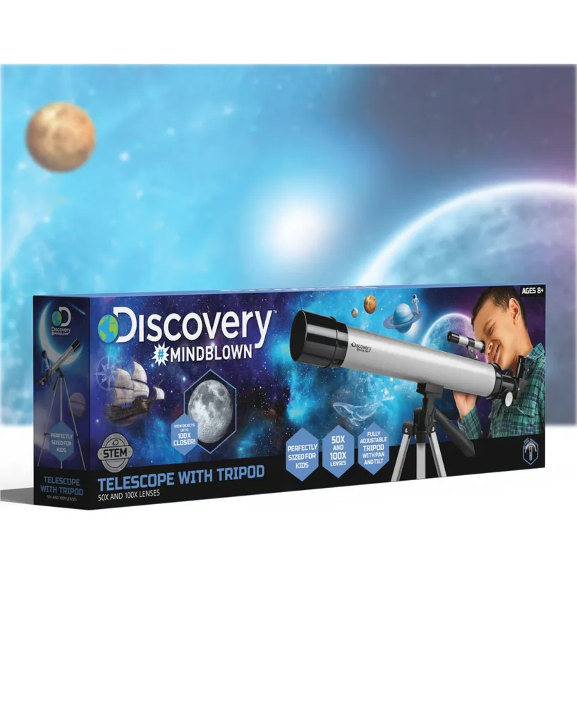 Discovery #Mindblown Telescope with Tripod, 50X and 100X Lenses